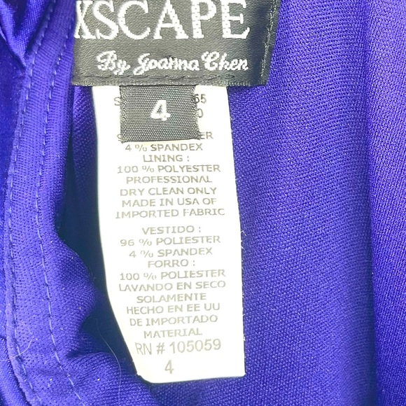 Xscape Formal Dress Purple One Shoulder Ruffle Mermaid Satin Gown Prom Formal - Picture 6 of 6